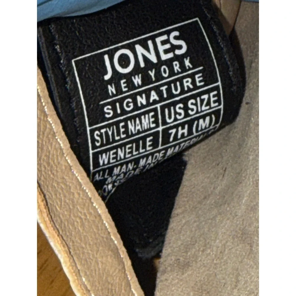 Jones New York Wenelle Colorblock Platform‎ Sandals Black White Cream 7.5M